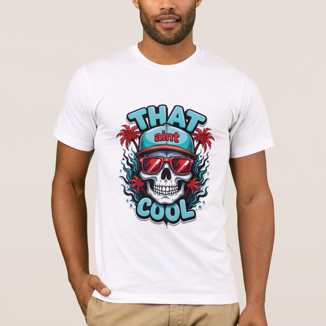 Camiseta Víblias de crânio urbano - Óculos 3D e Teto de Art (Frente)