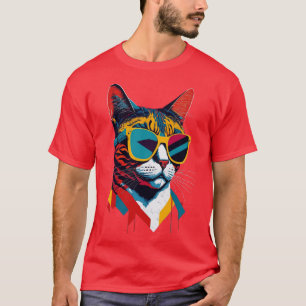 Camiseta Víblias de gatos Legal retrô e felina Flair 1
