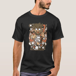 Camiseta Víblias De hipster De Hockey Retro E Vintage