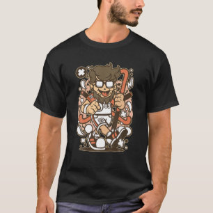 Camiseta Víblias De hipster De Hockey Retro E Vintage