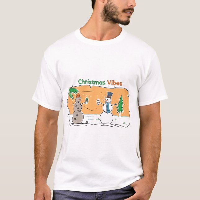 Camiseta Víblias de Natal de uma parte do mundo (Frente)