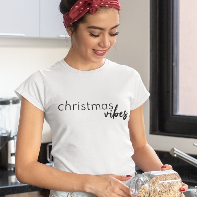 Camiseta Víblias de Natal | Na moda de tendências minimalis (Criador carregado)