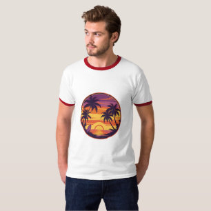 Camiseta Víblias de Surf e Sunset Retroativo   Vintage Beac