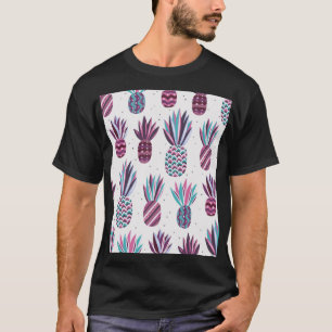 Camiseta Víblias de Verão: Padrão de abacaxi, pontos colori