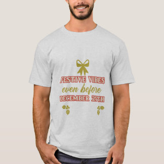 Camiseta Víblias Festivas Antes Da 25 de Dezembro