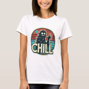 Camiseta Víblias Noturnas Retrovisoras: Pé Grande e Lua