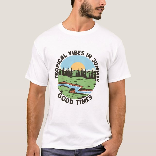 Camiseta Víblias Tropicais No Verão (Frente)