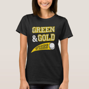 Camiseta Víblias verdes e Douradas Vibes - Ventilador da Eq