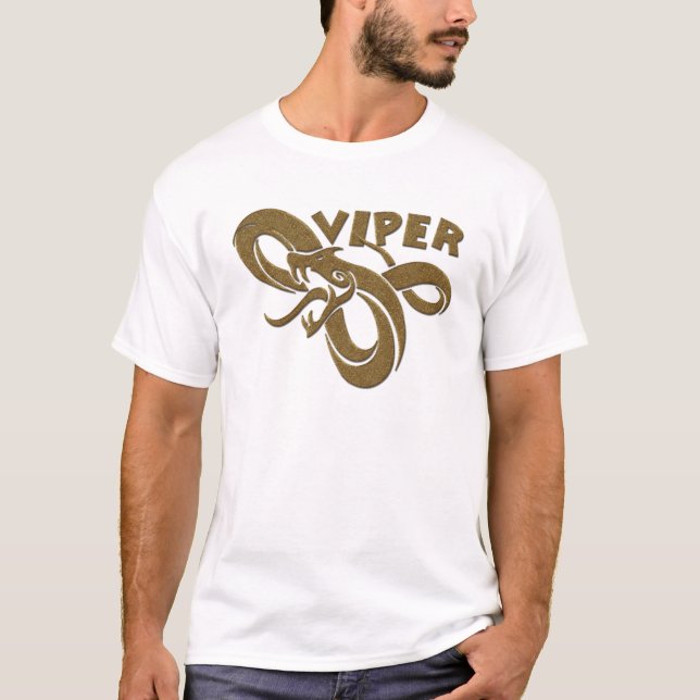 CAMISETA VÍBORA DOURADO (Frente)