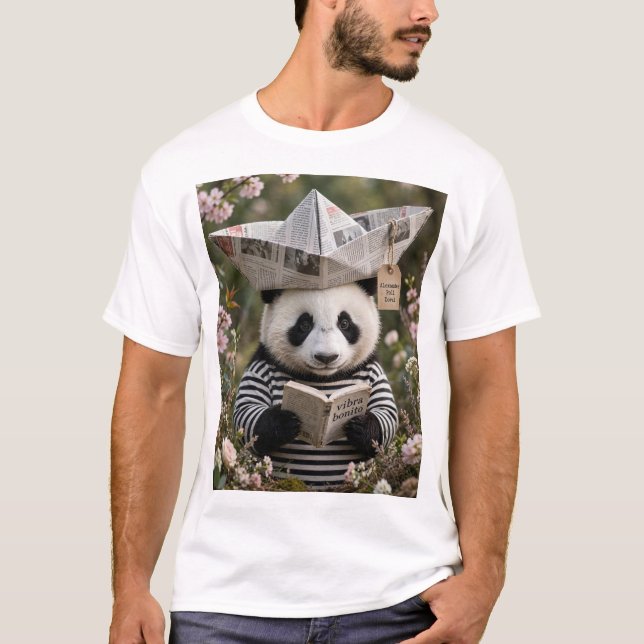 Camiseta Vibra Bonito Panda – Presente Divertido p (Frente)