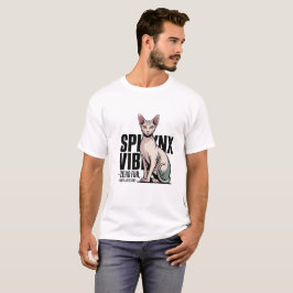 Camiseta Vibração Sphynx Sem Pelos Gato Atitude