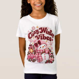 Camiseta Vibrações Aconchegantes de Inverno Bonito Coquette