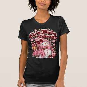 Camiseta Vibrações Aconchegantes de Inverno Bonito Coquette