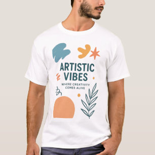 Camiseta Vibrações Artísticas – Design Moderno Artístico e