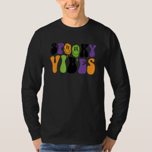 Camiseta Vibrações Assustadoras de Fantasma para Fantasia d