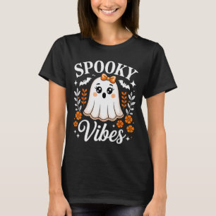 Camiseta Vibrações Assustadoras Fantasma Retro Groovy Hallo