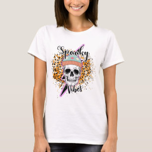 Camiseta Vibrações Assustadoras Halloween do Leopardo