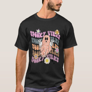 Camiseta Vibrações Assustadoras Retro Vintage Groovy Floral