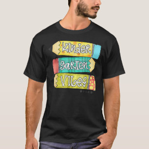 Camiseta Vibrações Coloridas de Jardim de Infância Professo