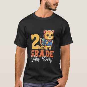 Camiseta Vibrações da 2ª Série Somente Gato Fofo Escola Gar