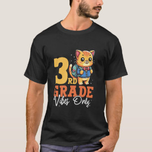 Camiseta Vibrações da 3ª Série Somente Gato Fofo Escola Gar