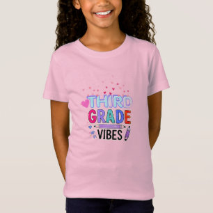 Camiseta Vibrações da Terceira Série Meninas de Volta à Esc