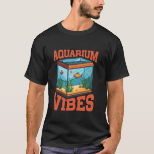 Camiseta Vibrações de Aquário de Tanque de Peixes Aquascapi
