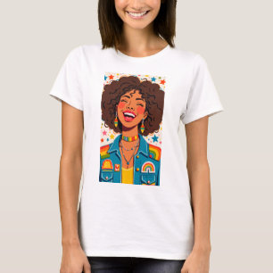 Camiseta Vibrações de Arco-Íris