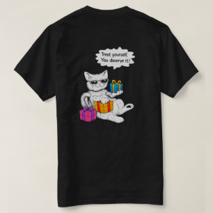 Camiseta Vibrações de autocuidado de gato legal