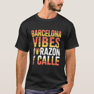 Camiseta Vibrações de Barcelona Coração Rua Arte Urbana Esp