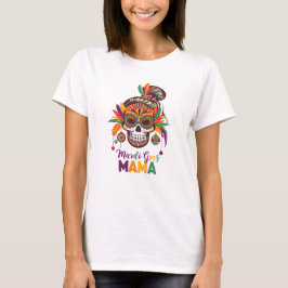 Camiseta Vibrações de Carnaval da Mamãe do Mardi Gras