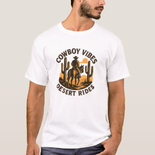Camiseta Vibrações de Cowboy Passeios pelo Deserto Gráfico