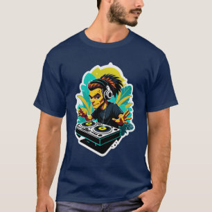 Camiseta Vibrações de DJ na Selva de Neon
