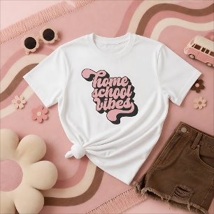 Camiseta Vibrações de Ensino em Casa Estilo Retro Personali