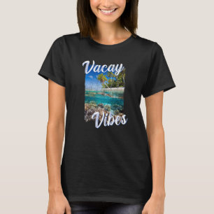 Camiseta Vibrações de Férias Ilha Tropical Praia Diving Sno