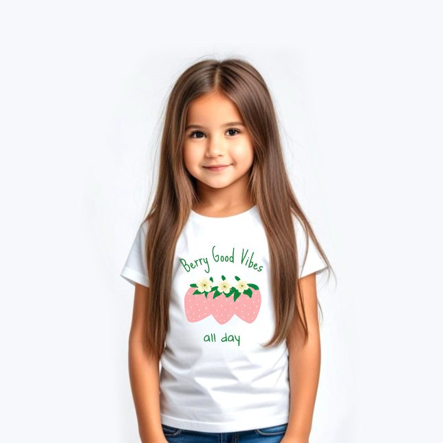 Camiseta Vibrações de Frutas Vermelhas Maravilhosas o Dia T (Criador carregado)