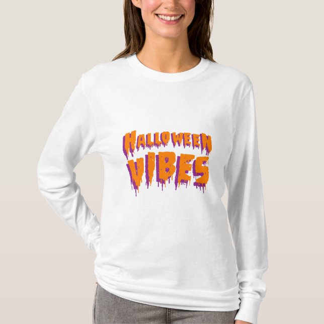 Camiseta Vibrações de Halloween (Frente)