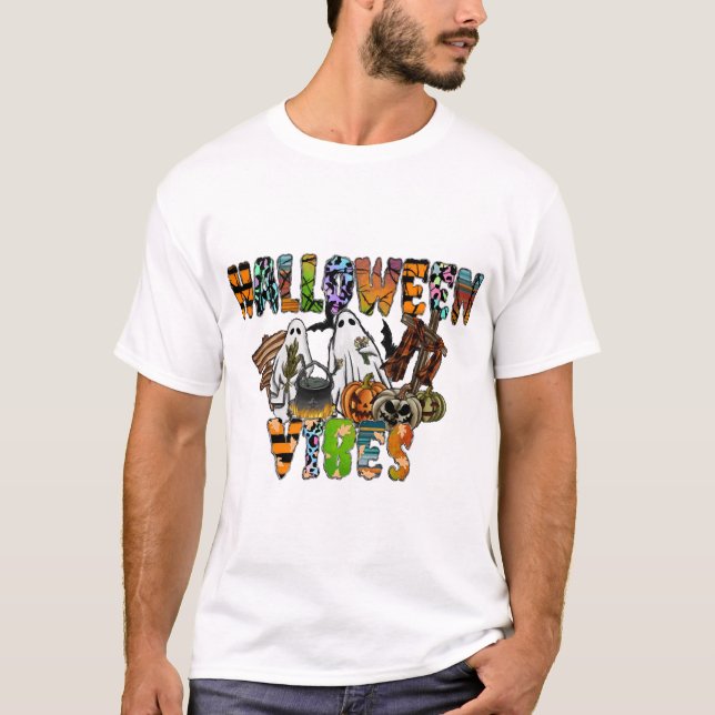 Camiseta Vibrações de Halloween (Frente)