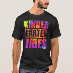 Camiseta Vibrações De Jardim De Infância De Volta à Escola 