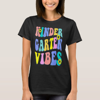 Camiseta Vibrações de Jardim de Infância Primeiro Dia de Vo