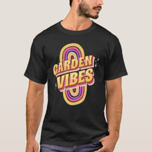 Camiseta Vibrações de Jardim Legal Retrô Arco-íris Jardim J