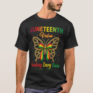 Camiseta Vibrações de Juneteenth Laço Coquette Dia da Liber