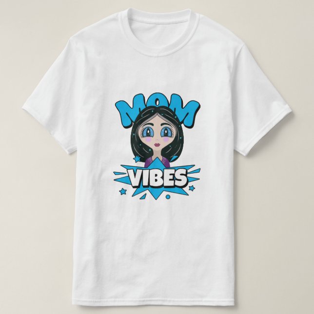 Camiseta Vibrações de Mãe (Frente do Design)