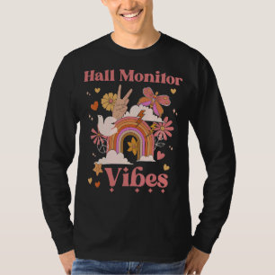 Camiseta Vibrações de Monitor de Corredor Escola Groovy Ret