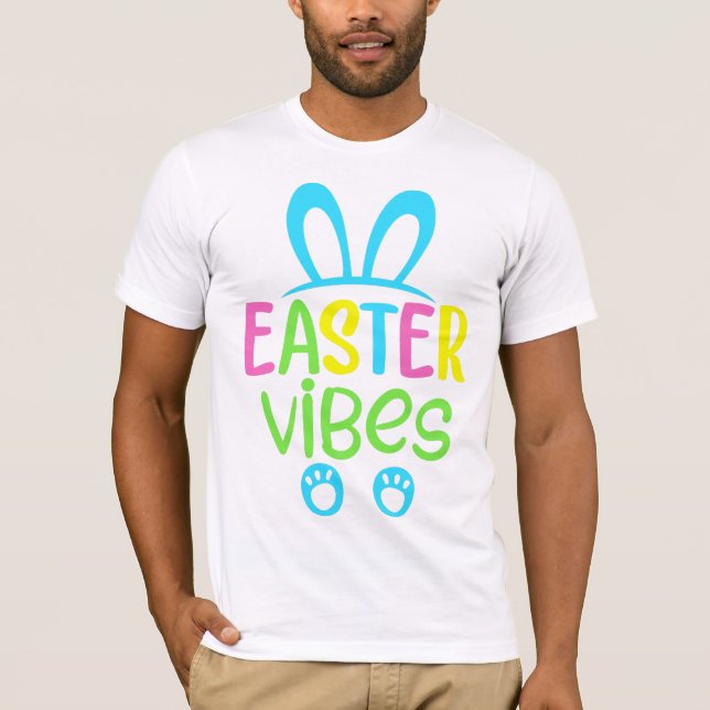 Camiseta Vibrações de Páscoa Pastel (Frente)