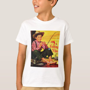 Camiseta Vibrações de Pesca Vintage com Aventura de Pesca