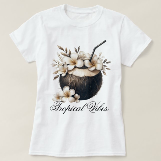 Camiseta Vibrações de Praia (Frente do Design)