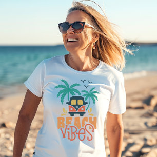 Camiseta Vibrações de Praia Retrô