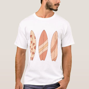 Camiseta vibrações de prancha de surf boho de verão