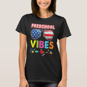 Camiseta Vibrações de Pré-Escola Menino Legal Aluno De Volt